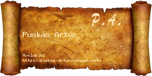 Puskás Artúr névjegykártya